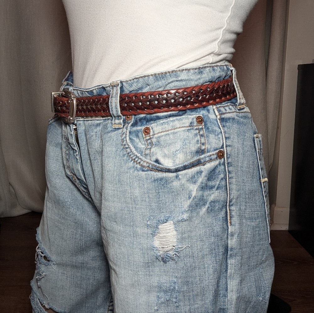 Low Rise Straight Leg Ripped Jeans - Picture 5 of 11